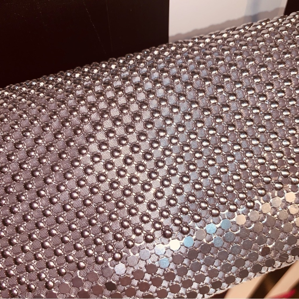 Chainmail Metal Silver Evening Bag 90s Vintage 1994 Like New - Picture 10 of 11